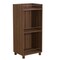 Saltoro Sherpi 34 Inch 3 Tier Wooden Curio Cabinet with Grain Details, Dark Brown,
